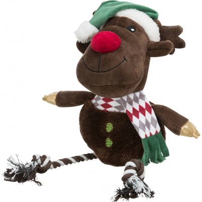 Xmas REINDEER sob so zvukom plyš bavlna 49 cm