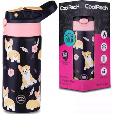 CoolPack termosová fľaša 350 ml viacfarebná srdiečka
