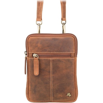 Malá pánska kožená taška na doklady KT161 hnedá