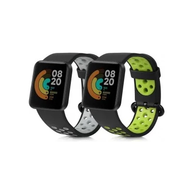 kwmobile 2x Гривна за Xiaomi Mi Watch Lite / Redmi Watch - черен - 45362