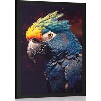 Plakát modro-zlatý papoušek - 40x60 no frame