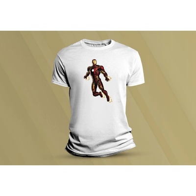 Sandratex dětské bavlněné tričko Iron Man bílá