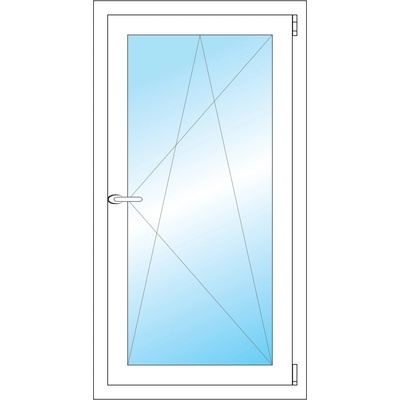 OKNA HNED Plastové okno 60x112 cm (600x1120 mm) bílé otevíravé a sklopné pravé