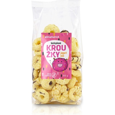 Allnature Kroužky jogurtové 80 g – Zbozi.Blesk.cz