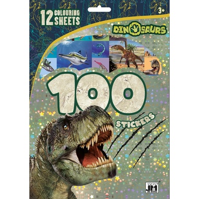 Dinosaury 100 nálepiek s omaľovánkou