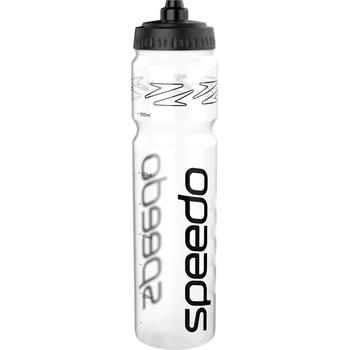 Speedo 1LTR Water Bottle - Clear/Black