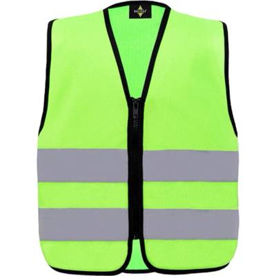 Korntex Aalborg detská bezpečnostná vesta so zipsom KX201 Lime Green