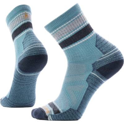 Smartwool Hike Light Cushion Striped Mid Crew Dusty Teal