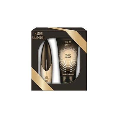 Naomi Campbell Queen of gold EDT 15 ml + 50 ml sprchový gel pro ženy dárková sada
