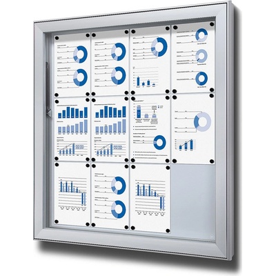 Jansen Display Exteriérová vitrína 12 x A4 1012 x 1054 mm