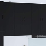 vidaXL Стенен шкаф PORTO Черно 60 x 31 x 100 см Инженерна дървесина (885486)