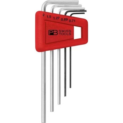 PB Swiss Tools sada zástrčných klíčů šestihran zahnuté 7 kusů 0,89-4 mm PB 210.H-4
