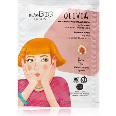 puroBIO Cosmetics Olivia Fig отлепваща се маска v prášku 13 гр