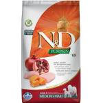Farmina N&D Pumpkin Medium/Maxi Adult Chicken & Pomegranate - храна за кучета в зряла възраст от средни и едри породи с пиле, тиква и нар; без зърнени култури 2.500 кг