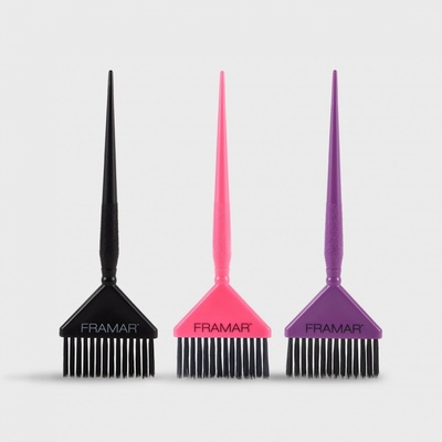 Framar HB-BDS Big Daddy Brush Set ﻿sada troch širokých štetcov na farbenie růžová fialová čierna