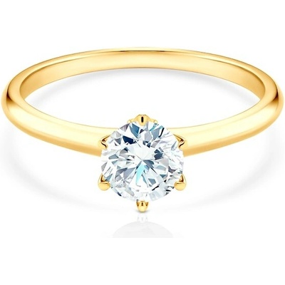 Savicki Zásnubný prsteň The Journey žlté zlato laboratórny diamant TJ R3 1 LAB Z