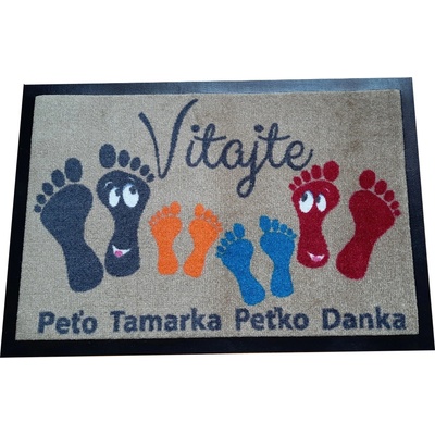 GDmatsEU personalizovaná s otlačkami nôh 75x60cm