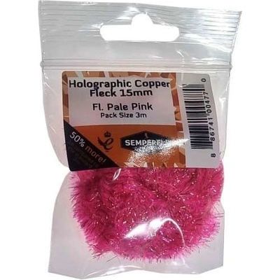 Semperfli Šenylka Copper Tinsel Fleck Large Fl Pale Pink 15mm