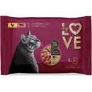 My Love SET s kuracím a hovädzím mäsom v omáčke 4 x 85 g