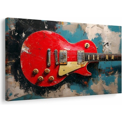 Obraz červená elektrická gitara