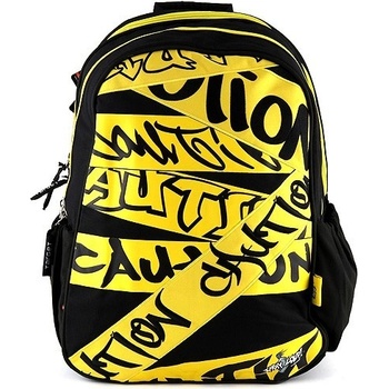 Sprayground batoh Spray Ground motiv grafity černo-žlutá