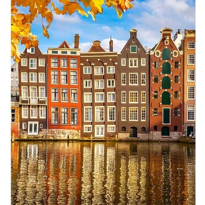 Dimex MS-3-0024 vliesová fototapeta na zeď Domy v Amsterdame rozmery 225 x 250 cm