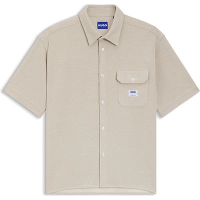 HUGO BOSS Риза Hugo Men's Short Sleeve Plain Shirt - White 121
