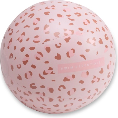Swim Essentials Nafukovacia lopta Old Pink Leopard 51 cm