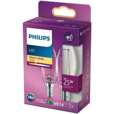 Philips E14 2W 2700K 2x (P4443)