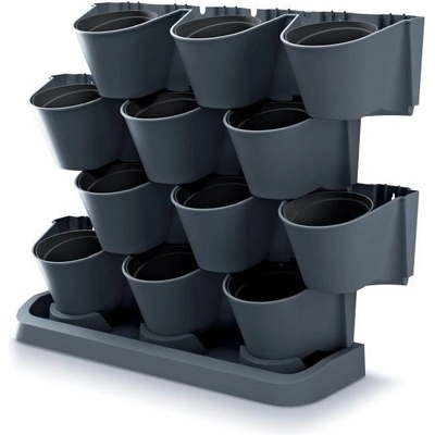 Prosperplast CASCADE GARDEN sada vertikálnych kvetináčov antracit IO2W600S-S433