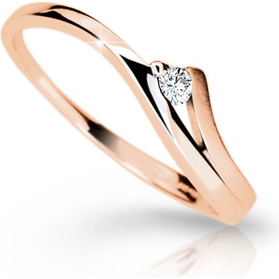Danfil Dámský zlatý prsten se zirkonem 1671 růžové zlato