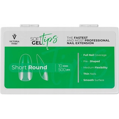 Victoria Vynn Soft Gel Tips Short Round 500 ks