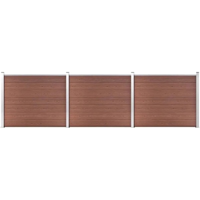 zahrada-XL Set plotového dílce WPC 526 x 146 cm hnědý