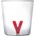 Vin Bouquet Стъклена чаша с декорация БУКВА V - 350 мл (VB-FIA-1645)