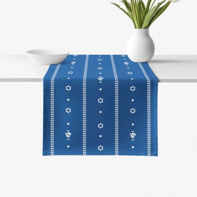 Goldea behúň 100% bavlnené plátno na mú dušu na modrej 50x120 cm