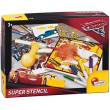 Lisciani Cars 3 Super Stencil Originální sada umožňující přeměnu klasických fixek ve sprejové