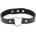 Fetish Addict Collar with Heart Shaped Hoop Adjustable 41, 5cm Black