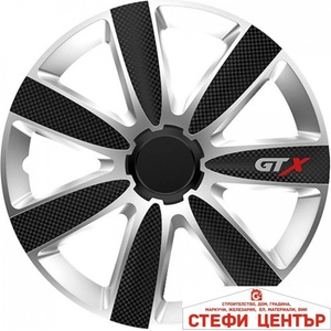 Versaco Тасове за джанти 14'' Versaco Carbon GTX - Black / Silver - steficenter