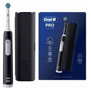 Oral-B Pro Series 1 Cross Action Toothbrush + Case Black