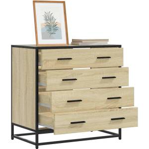 vidaXL Шкаф с чекмеджета Сонома дъб 70x41x70 cm Инженерна дървесина (849080)