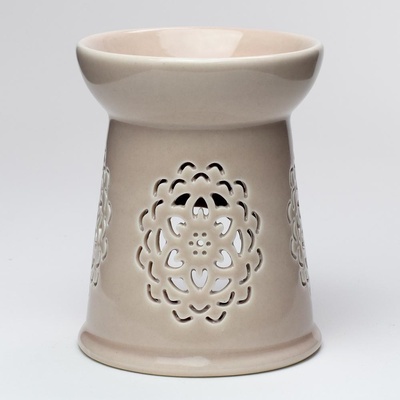 Aroma lampa Mandaly světle hnedá porcelán 13 cm