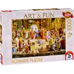 Schmidt Spiele Пъзел Schmidt от 1000 части - Училището в Атина 2024 (58526)