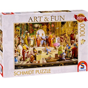 Schmidt Spiele Пъзел Schmidt от 1000 части - Училището в Атина 2024 (58526)