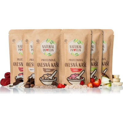 NaturalProtein Proteinové ovesné kaše Starter pack 6 × 60 g