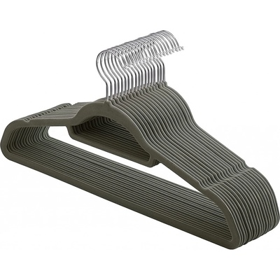 SONGMICS Vešiaky na oblečenie 45 cm 20 ks sivé