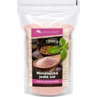 Zdravý den himalájská Soľ jedlá ružová jemně mletá 1 kg