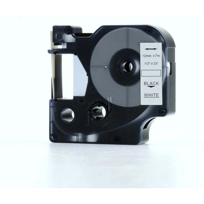 Compatible Съвместима лента с Dymo 45013, S0720530, 12mm x 7m черен печат / бял фон (45013)