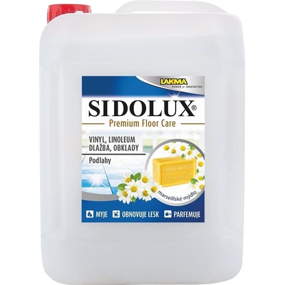 SIDOLUX Premium Floor Care na mytí podlah VINYL, LINOLEUM, DLAŽBA Marseillské mýdlo 5 l