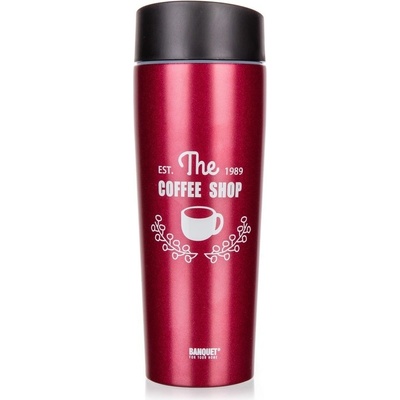 Banquet termohrnček COFFEE 350 ml vínová