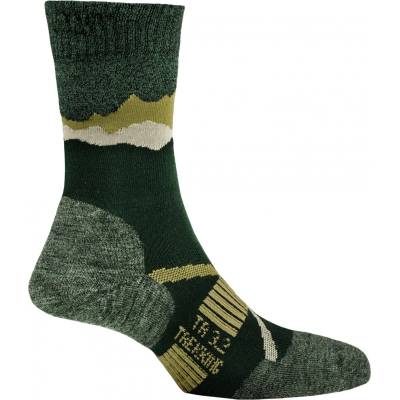 P. A. C P. A. C. Дамски туристически чорапи P. A. C. Women's TR 3.2 Trekking Merino Light Walking socks - Anthracite / Olive - размер 35-37 (EU) (201-7290-0311)